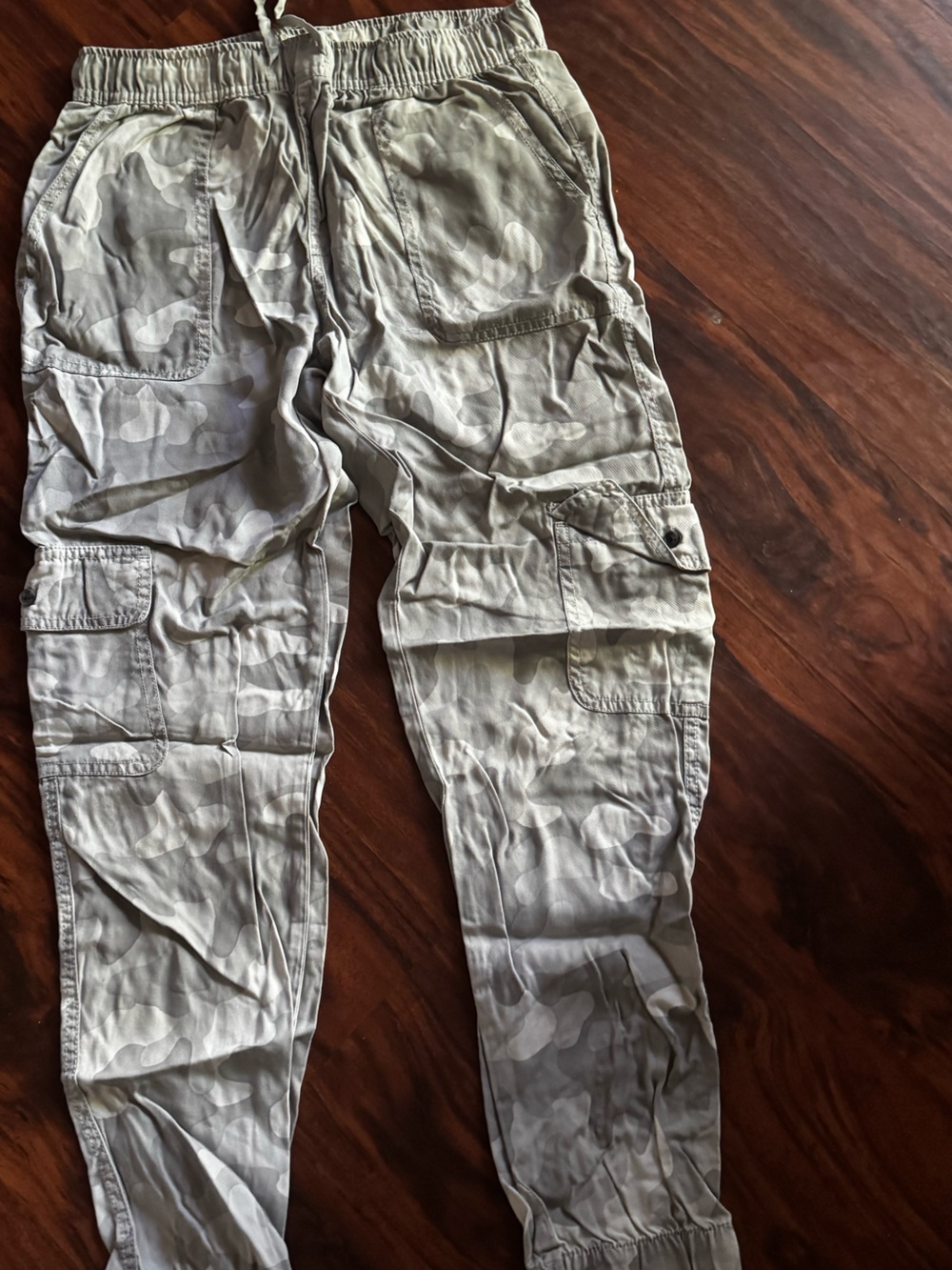Camouflage Cargo Jogger Pants - Gray